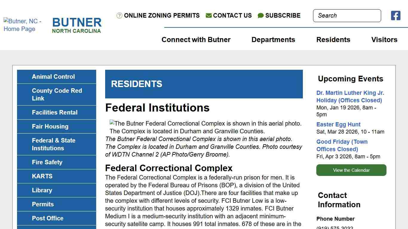 Federal Institutions | Butner NC