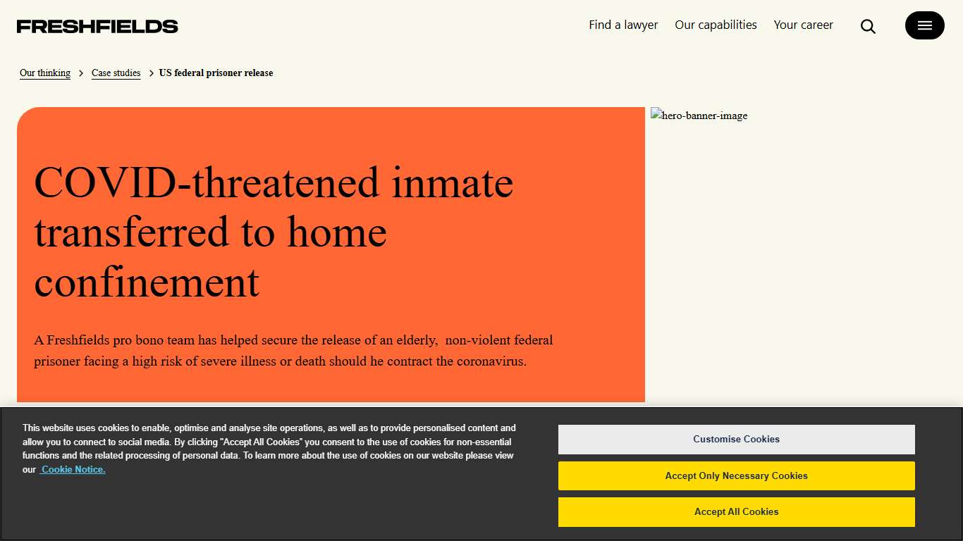 US federal prisoner release | Freshfields