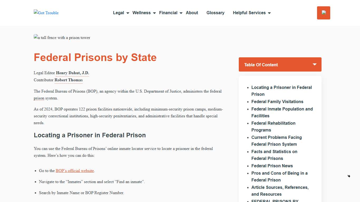 Federal Prisons by State 2026
